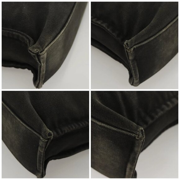BURBERRY Nova Check Blue Label Hand Bag Canvas Nylon Black Beige Auth - Picture 16 of 16